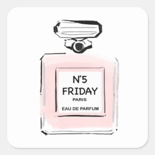 N5 Friday Paris Parfume bottle Square Sticker