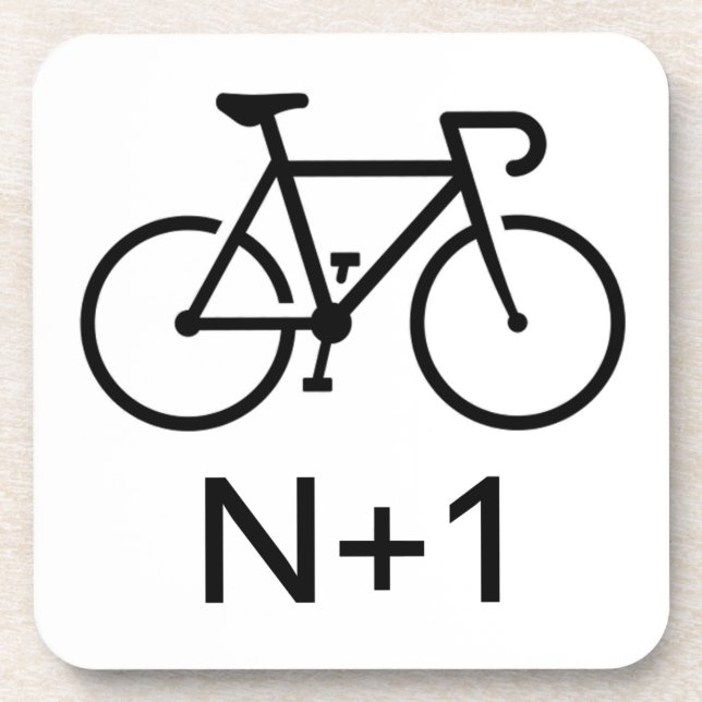N+1 Bike Beverage Coaster (Front)