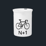 N 1 Bike Beverage Pitcher<br><div class="desc">Where "N" is the number of bikes you currently have,  "N 1" is the number of bikes you need!</div>