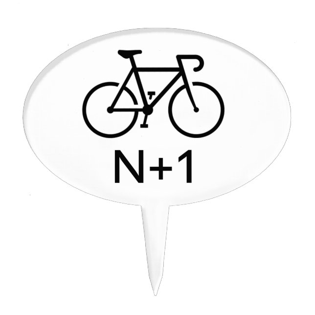 N+1 Bike Cake Topper (Front)