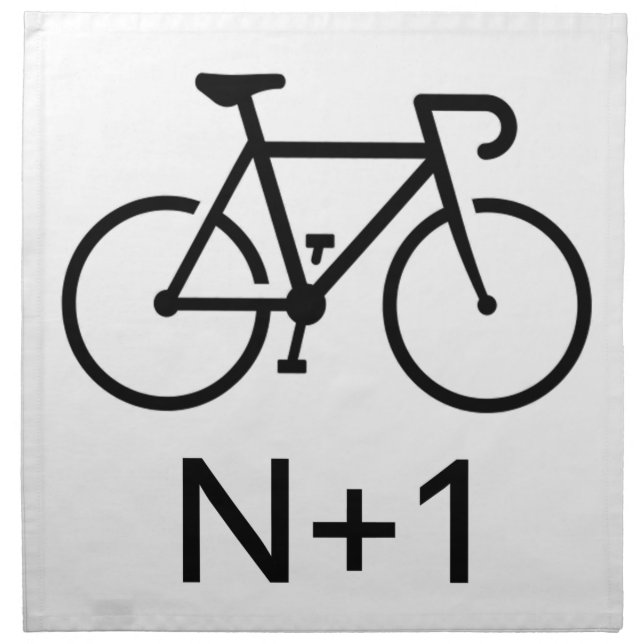N+1 Bike Cloth Napkin (Front)