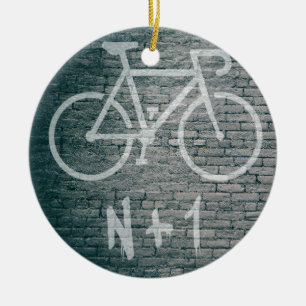 N+1 Bike Graffiti Ceramic Ornament