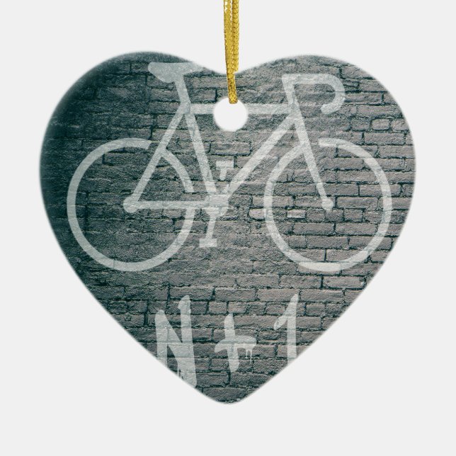 N+1 Bike Graffiti Ceramic Ornament (Front)