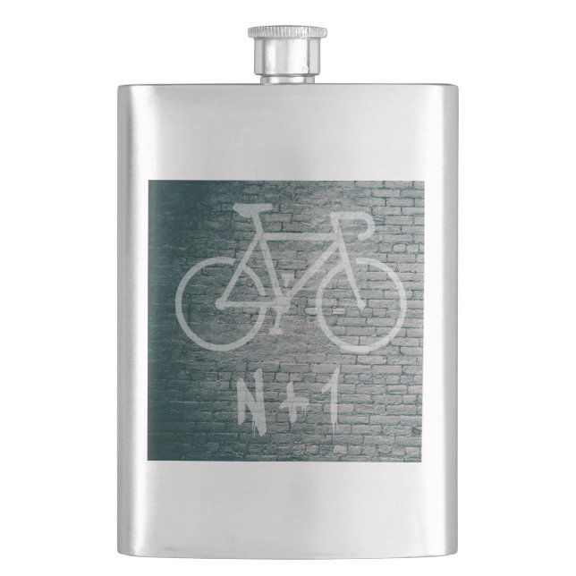 N+1 Bike Graffiti Flask (Front)