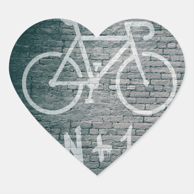 N+1 Bike Graffiti Heart Sticker (Front)