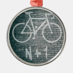 N+1 Bike Graffiti Metal Ornament
