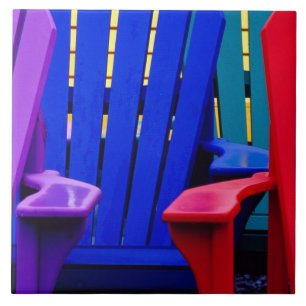 N.A. Canada, Nova Scotia, Bridgewater. Colorful 2 Ceramic Tile