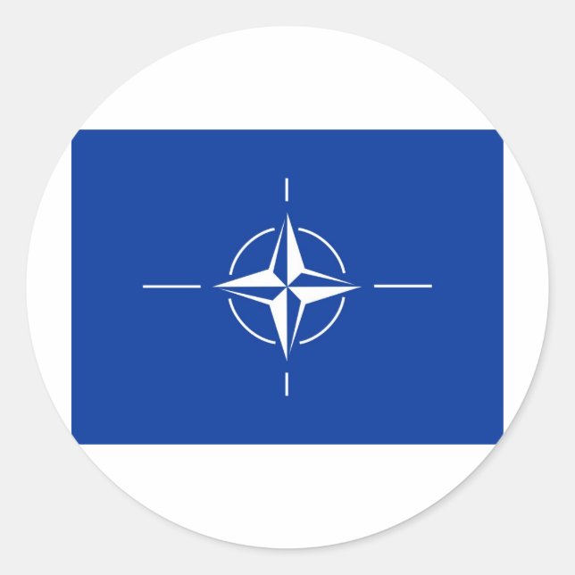 N.A.T.O. flag Classic Round Sticker (Front)