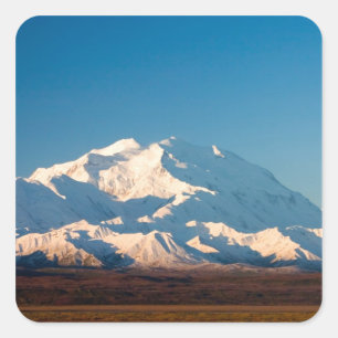 N.A., USA, Alaska.  Mt. McKinley in Denali Square Sticker