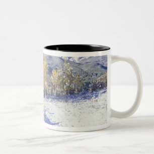N.A., USA, Colorado, San Juan Mts Fresh snow Two-Tone Coffee Mug