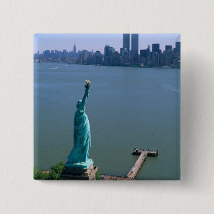 N.A., USA, New York, New York City. The Statue Button