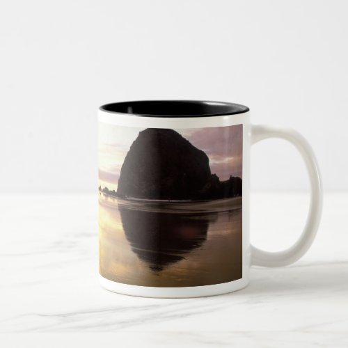 NA USA Oregon Cannon Beach Sunset with Two_Tone Coffee Mug