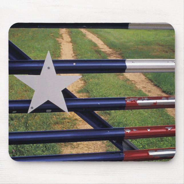 N.A., USA, Texas, Lake Buchanan, Texas flag Mouse Pad (Front)