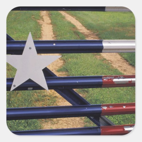 NA USA Texas Lake Buchanan Texas flag Square Sticker