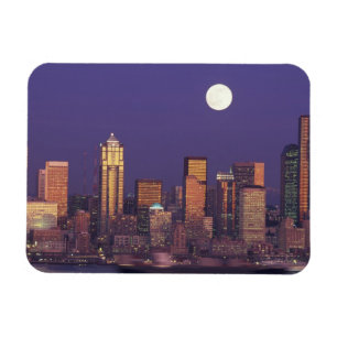 N.A., USA, Washington, Seattle Seattle skyline Magnet