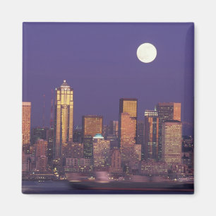 N.A., USA, Washington, Seattle Seattle skyline Magnet