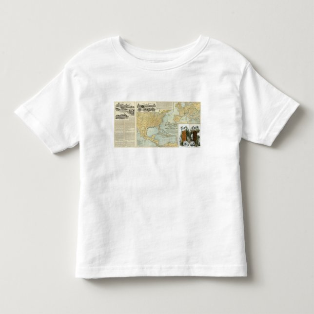 N America, W Europe passenger lines Toddler T-shirt (Front)