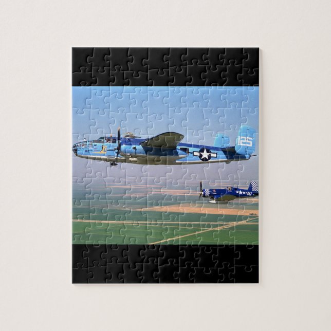 N. American, B-25, 1943_Classic Aviation Jigsaw Puzzle (Vertical)