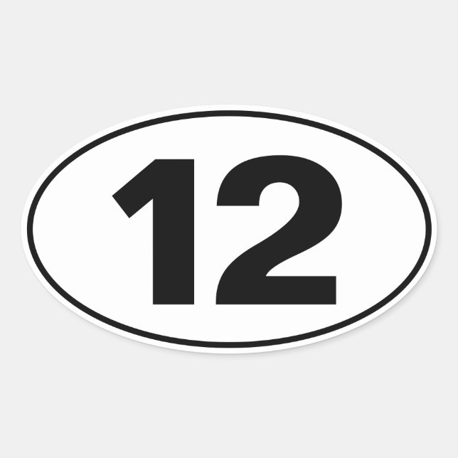 N.C. 12 OVAL STICKER (Front)