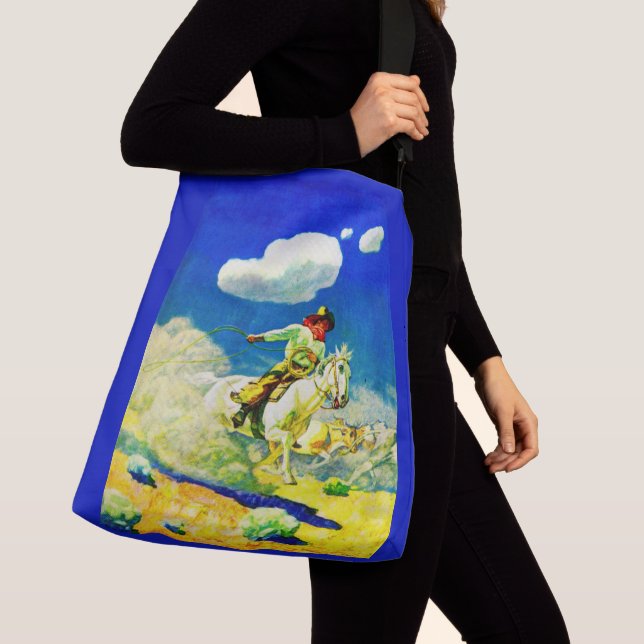 N. C. Wyeth cowboy Crossbody Bag (Close Up)