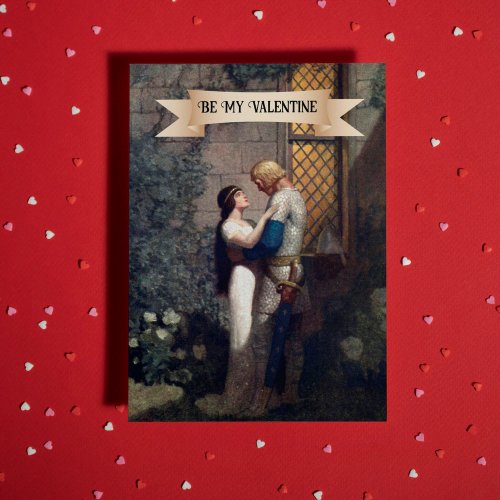 NC Wyeth Romantic Medieval Art Valentines Day Card