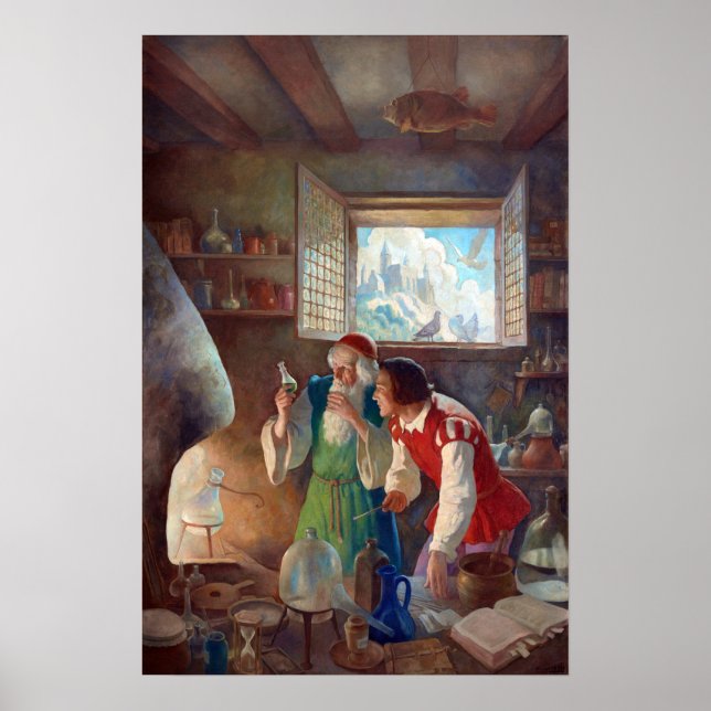 N.C. Wyeth The Alchemist Poster (Front)