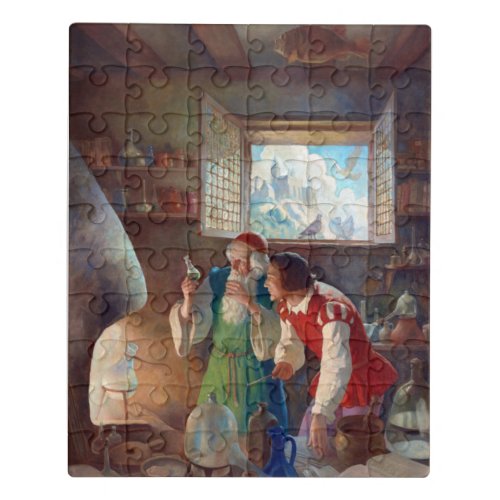 NC Wyeth The Alchemist Poster Jigsaw Puzzle