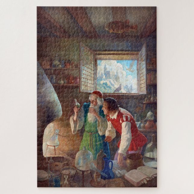 N.C. Wyeth The Alchemist Poster Jigsaw Puzzle (Vertical)