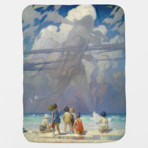 N.C. Wyeth The Giant 1923 Vintage Illustration Baby Blanket
