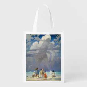 N.C. Wyeth The Giant 1923 Vintage Illustration Grocery Bag