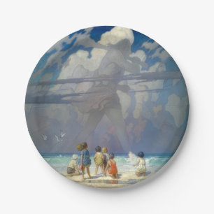 N.C. Wyeth The Giant 1923 Vintage Illustration Paper Plates
