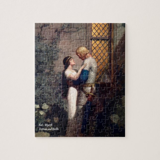 N.C. Wyeth Tristan and Isolde Medieval King Arthur Jigsaw Puzzle (Vertical)