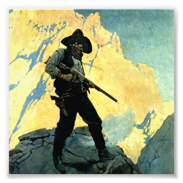 N C Wyeth Western Painting “Last Stand” Photo Print (Front)