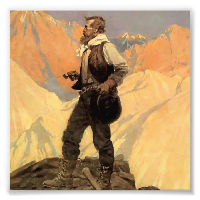 N C Wyeth Western Painting “The Prospector” Photo Print Zazzle