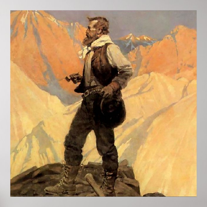 N C Wyeth Western Painting “The Prospector” Poster | Zazzle.com