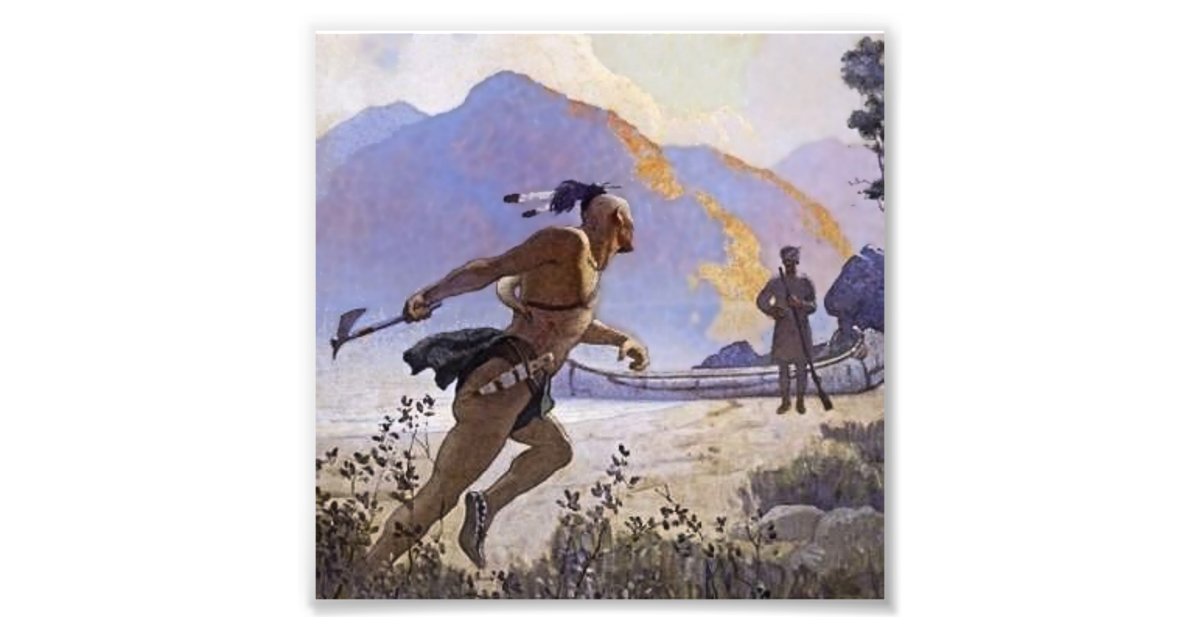 N C Wyeth Western Painting “The Tomahawk” Photo Print | Zazzle