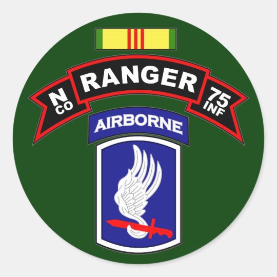 N Co, 75th Infantry Regiment - Rangers, Vietnam Classic Round Sticker
