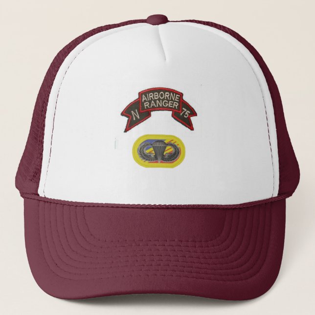 N Company Rangers Hat with SSI and Jump Wings (Front)