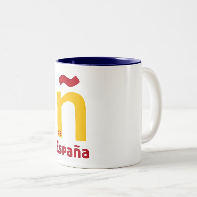 Ñ de España Two-Tone Coffee Mug (Front Right)