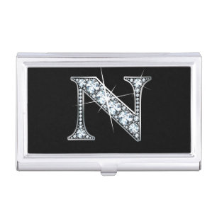 N Faux-"Diamond Bling" Business Card Holder