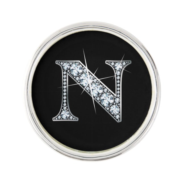 N Faux-"Diamond Bling" Pin (Front)