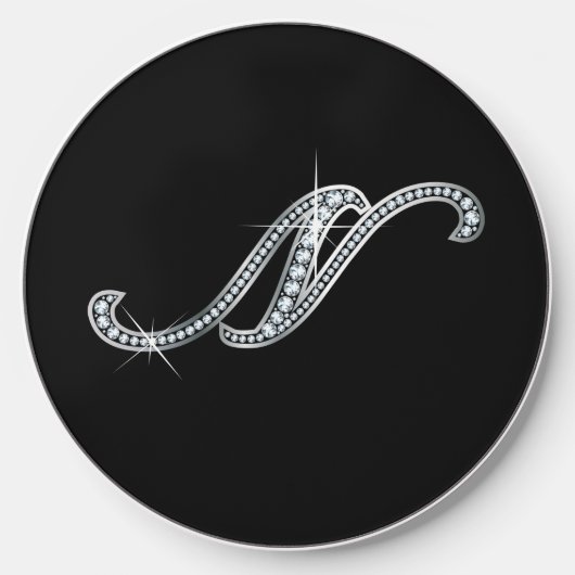 N Faux-"Diamond Bling" Wireless Charger (Front)