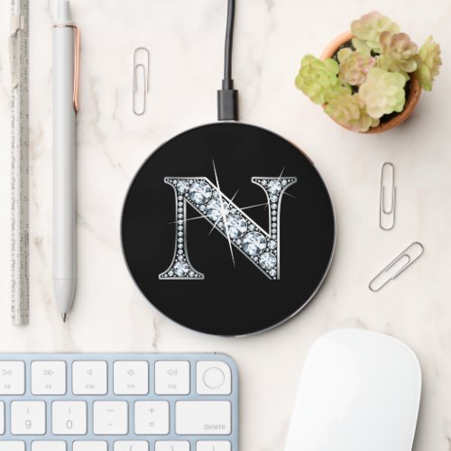 N Faux_Diamond Bling Wireless Charger