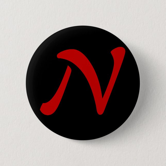 N for Ninja Pinback Button (Front)