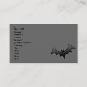 n_H_6_Vector_Clipart black bat dark gray night Business Card