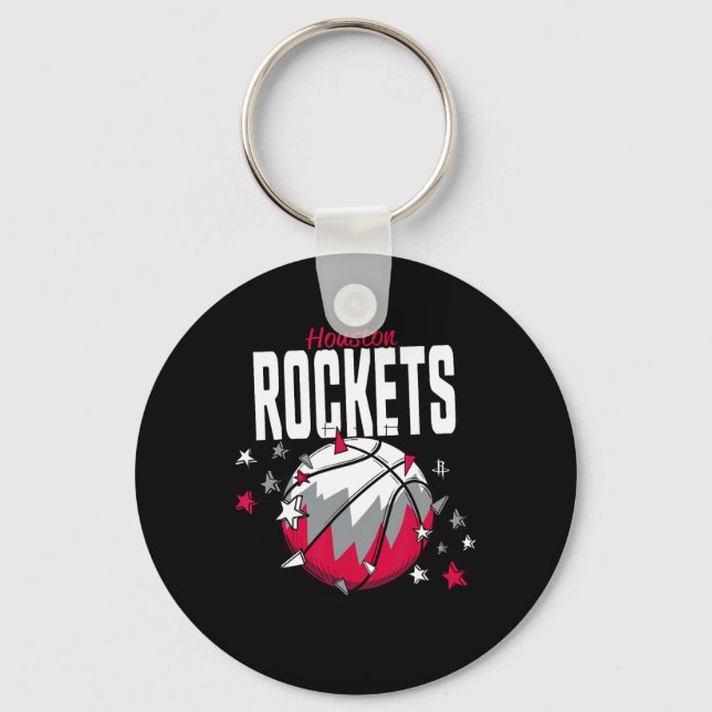 N Houston Rockets Sketll Doodle Stars  Keychain (Front)