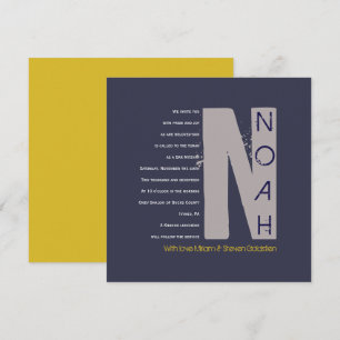 N Initial Collection Bat Bar Mitzvah Invitation