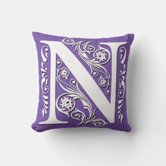 N Initial letter Monogram - Cushion
