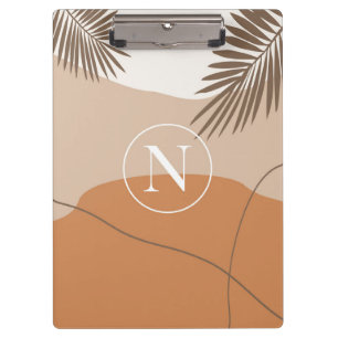 N - Initial Monogram Letter N Abstract Design Clipboard