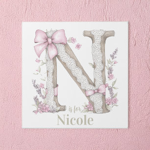 N is for Custom Name Whimsical Letter Art